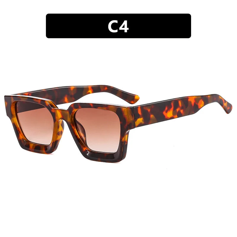 Damer moterik kvadratisk solbrille med robust ramme og gule glass Luvikno