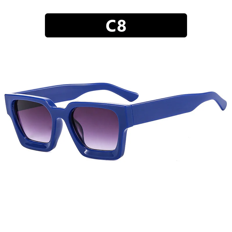 Damer moterik kvadratisk solbrille med robust ramme og gule glass Luvikno