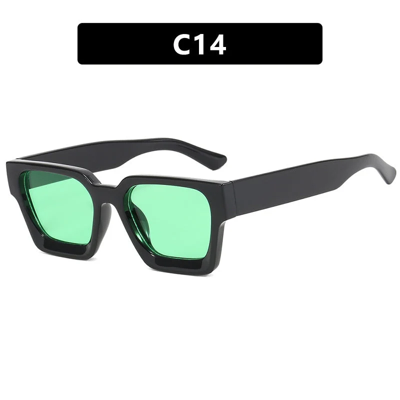 Damer moterik kvadratisk solbrille med robust ramme og gule glass Luvikno