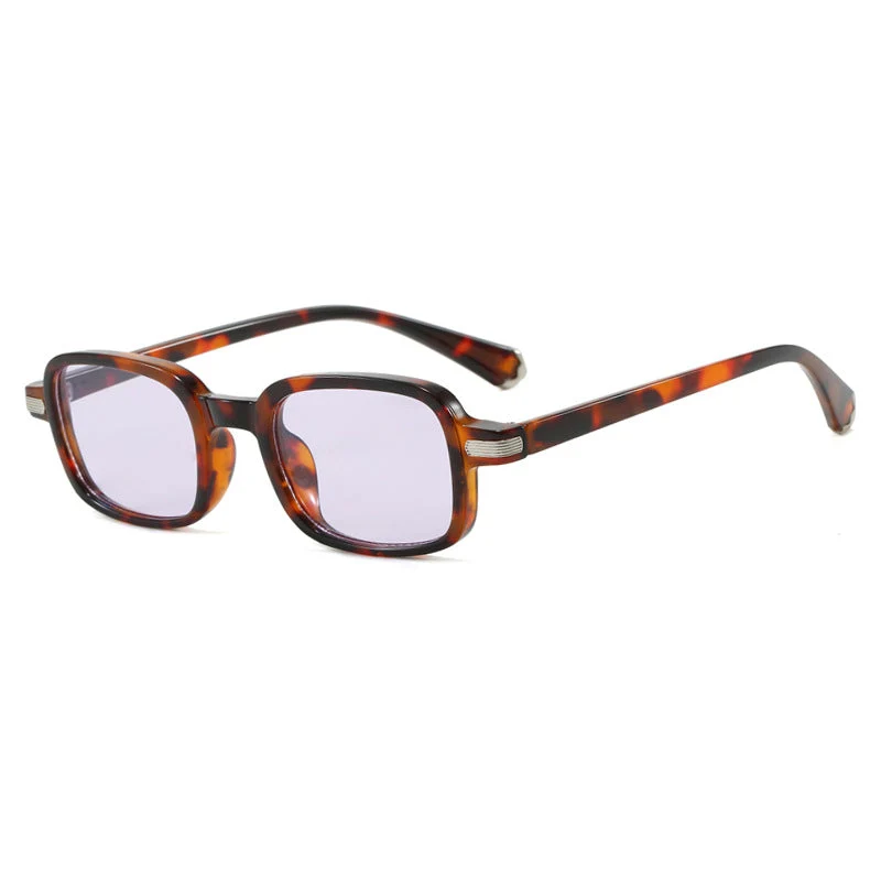 Dame moteriktig kvadratisk solbrille i trendy skilpadde-design Luvikno