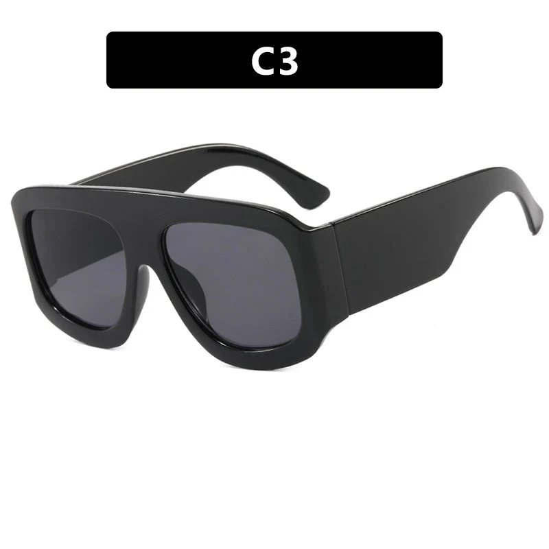Dame fashion oversized solbriller med bred ramme og beskyttende UV-filter Luvikno