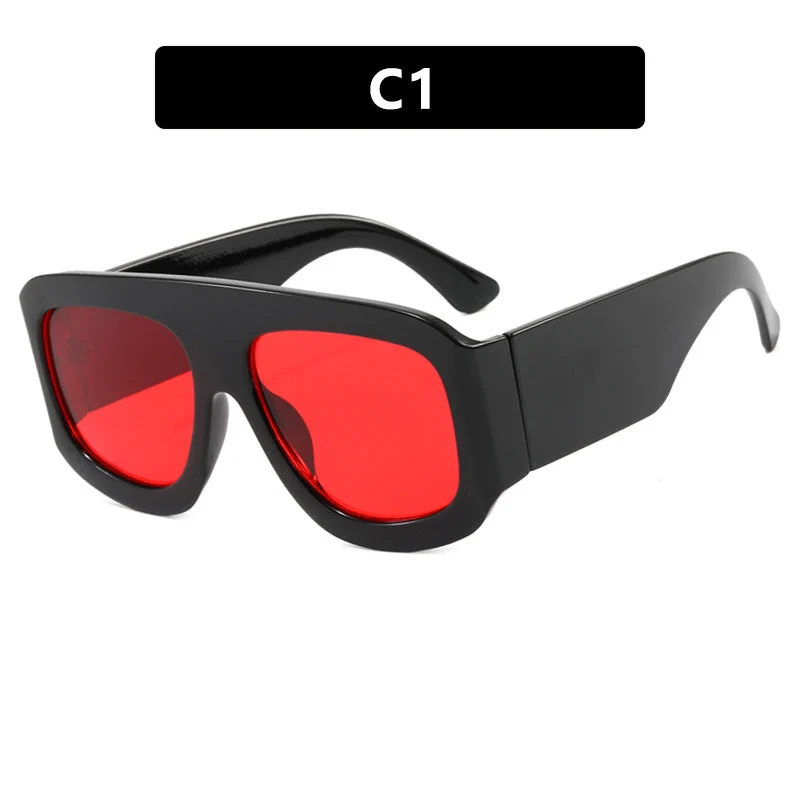Dame fashion oversized solbriller med bred ramme og beskyttende UV-filter Luvikno