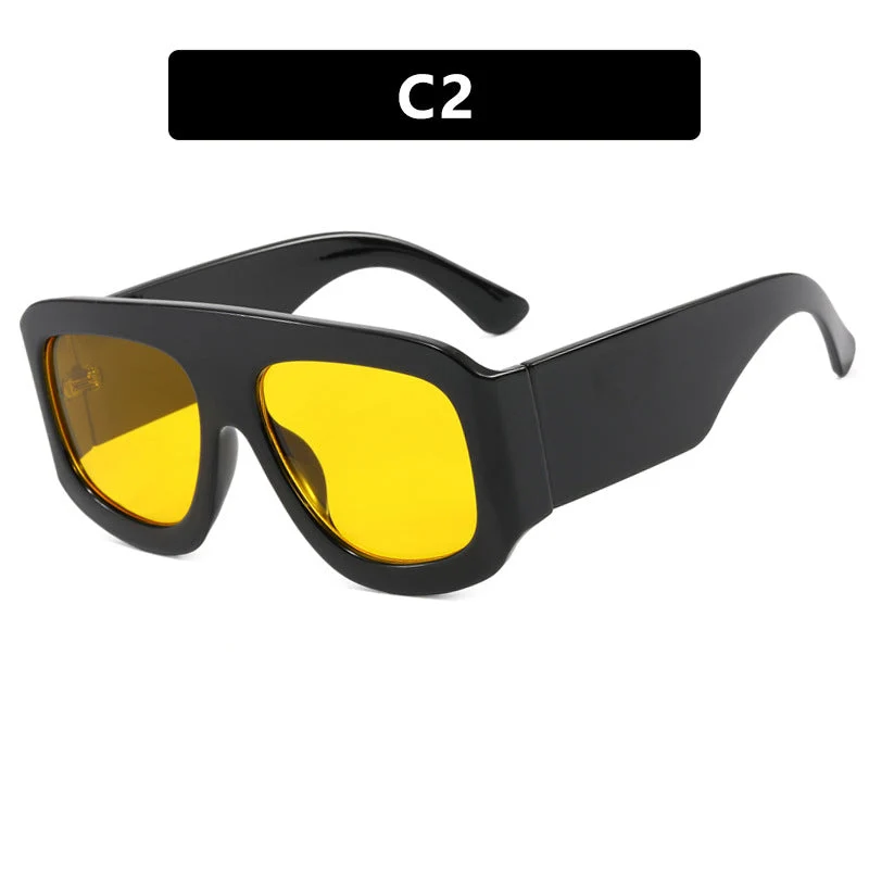 Dame fashion oversized solbriller med bred ramme og beskyttende UV-filter Luvikno