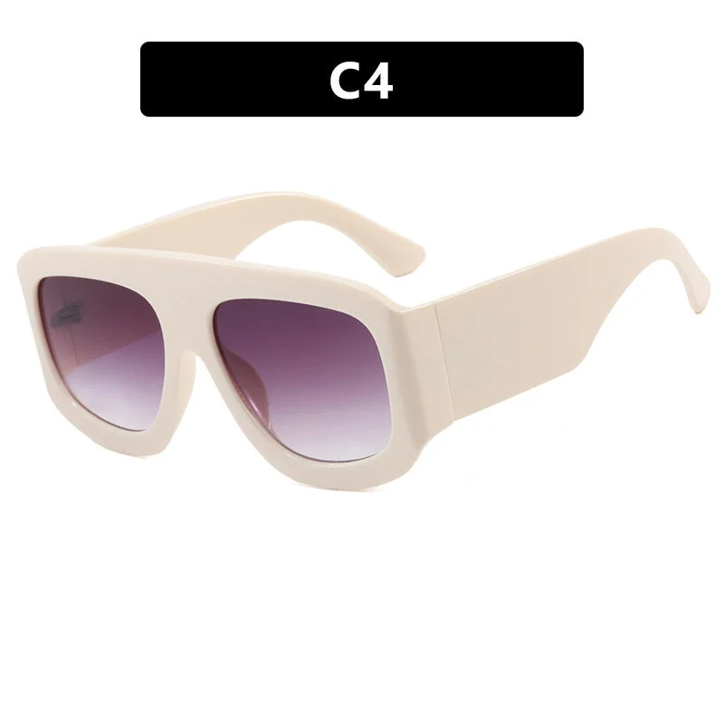 Dame fashion oversized solbriller med bred ramme og beskyttende UV-filter Luvikno