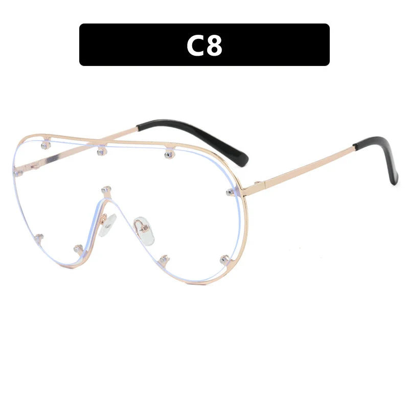 Dame moteriktig oversized solbrille i stilig retro-design Luvikno