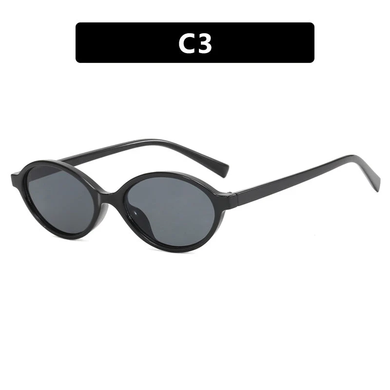 Dame moteriktig oval solbrille med buet ramme og UV-beskyttelse Luvikno