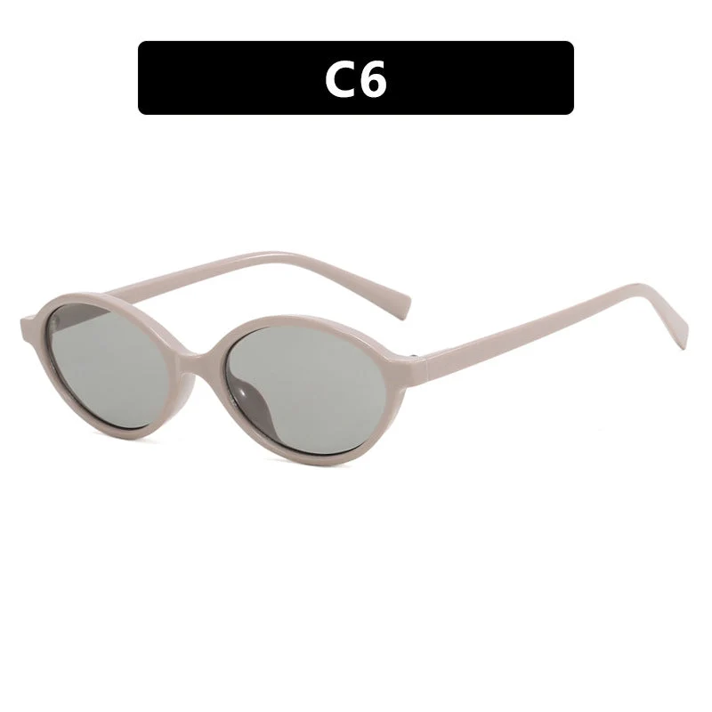 Dame moteriktig oval solbrille med buet ramme og UV-beskyttelse Luvikno