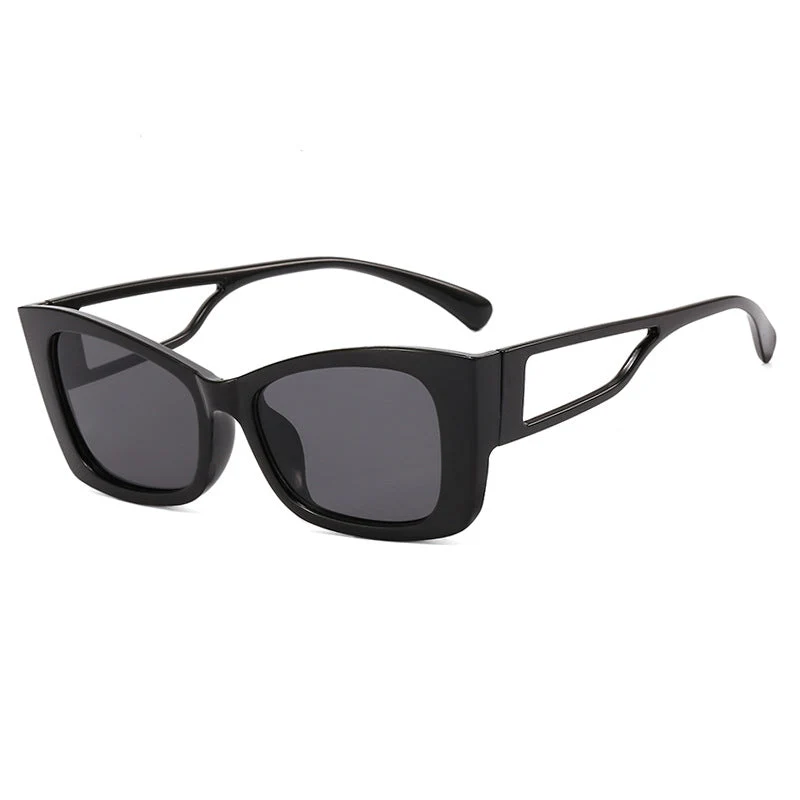 Dame moteriktig katteøye-solbrille med stilfull ramme og UV-beskyttelse Luvikno