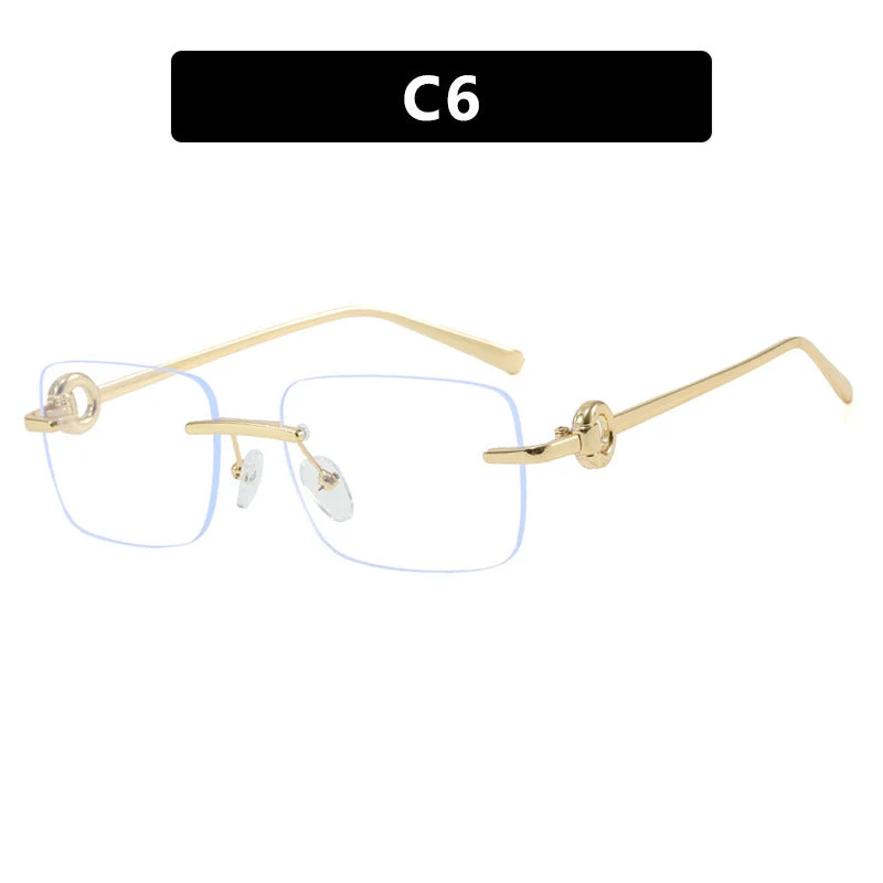 Dame fashionable geometrisk brille Luvikno