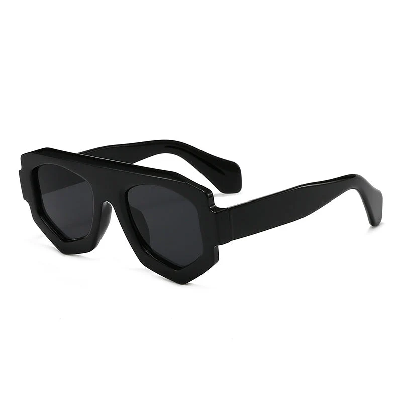 Dame moterik hexagonal solbrille Luvikno