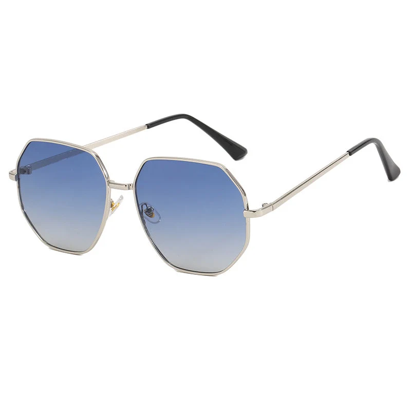 Dame moteriktig geometrisk solbrille med beskyttende UV-filter og stilfull innfatning Luvikno