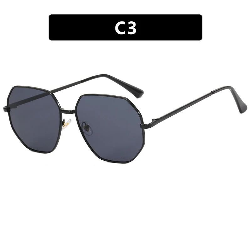 Dame moteriktig geometrisk solbrille med beskyttende UV-filter og stilfull innfatning Luvikno