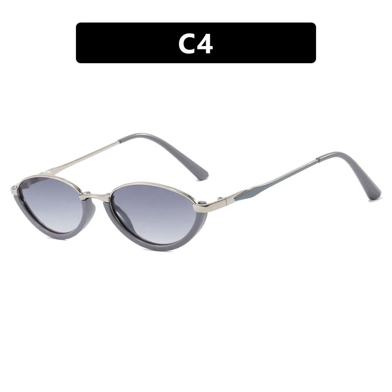 Dame moter Cat-Eye solbriller med to-farget ramme og UV-beskyttelse Luvikno