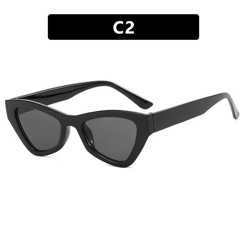 Damen modische Cat-Eye solbrille med transparent ramme Luvikno