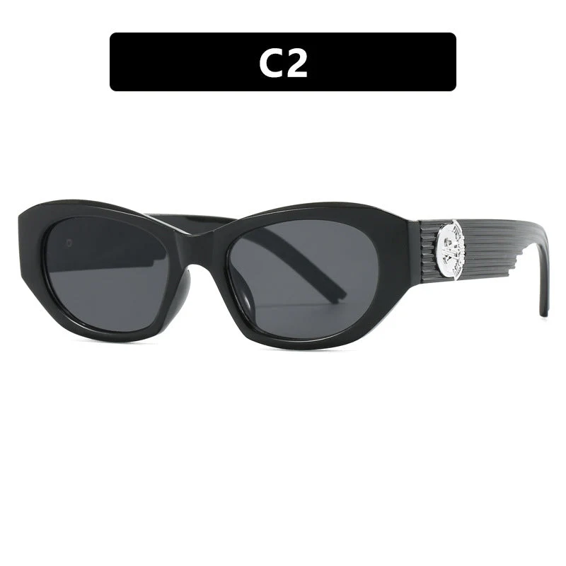 Dame moter Cat-Eye solbrille med markant design og luksuriøse detaljer Luvikno
