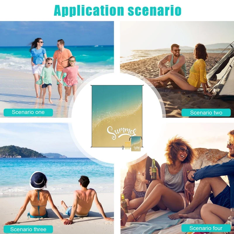 Dame multifunksjonelt strandteppe Luvikno