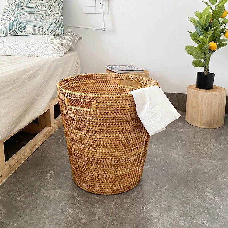 Damer Elegant håndfl woven kurv med praktiske håndtak Luvikno