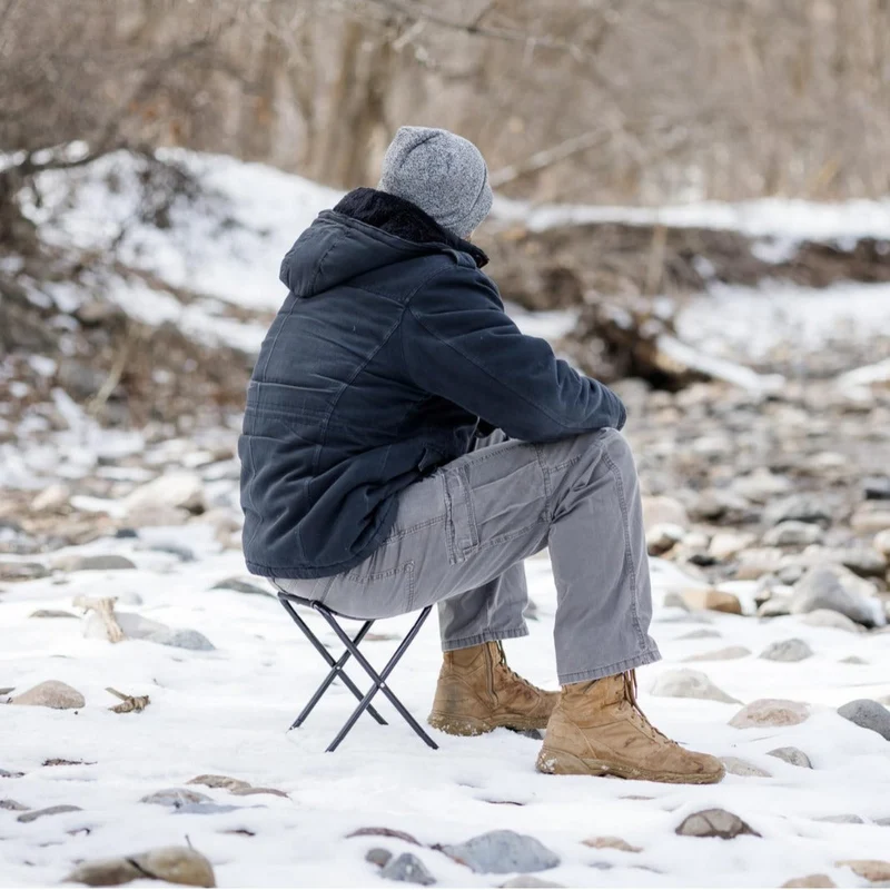 Unisex Sammenleggbar Campingstol med ergonomisk seteflate Luvikno