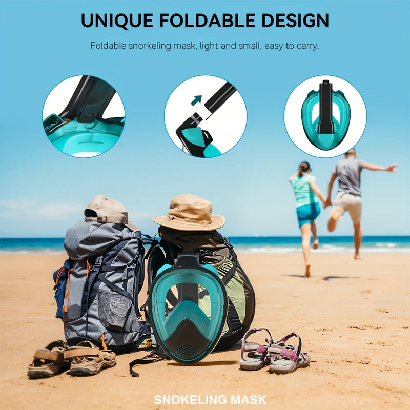 Full-face snorkelmaske med 180° synlighet | Luvikno