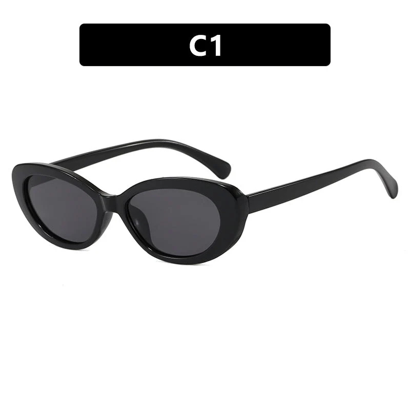 Dame moter Cat-Eye solbriller med UV-beskyttelse og elegant ramme Luvikno