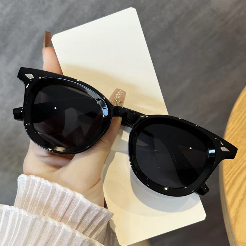 Damen modische Cat-Eye solbrille med transparent ramme Luvikno