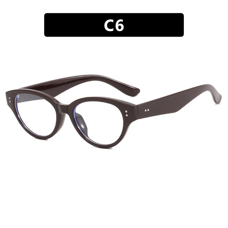 Dame stilige Cat-Eye-briller med elegant plastisk ramme Luvikno