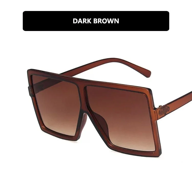 Damer moderne oversized solbrille med transparent ramme og stilige linser Luvikno