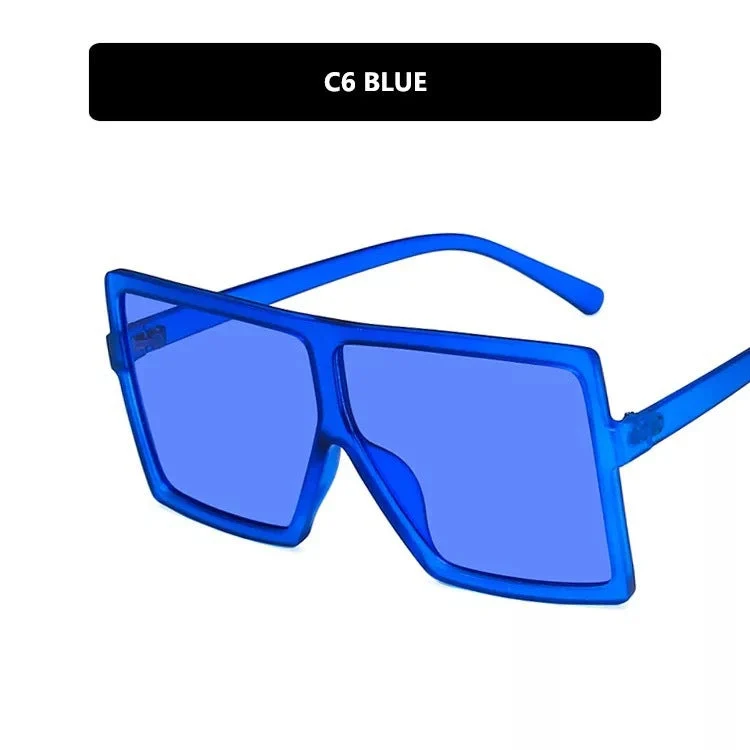 Damer moderne oversized solbrille med transparent ramme og stilige linser Luvikno