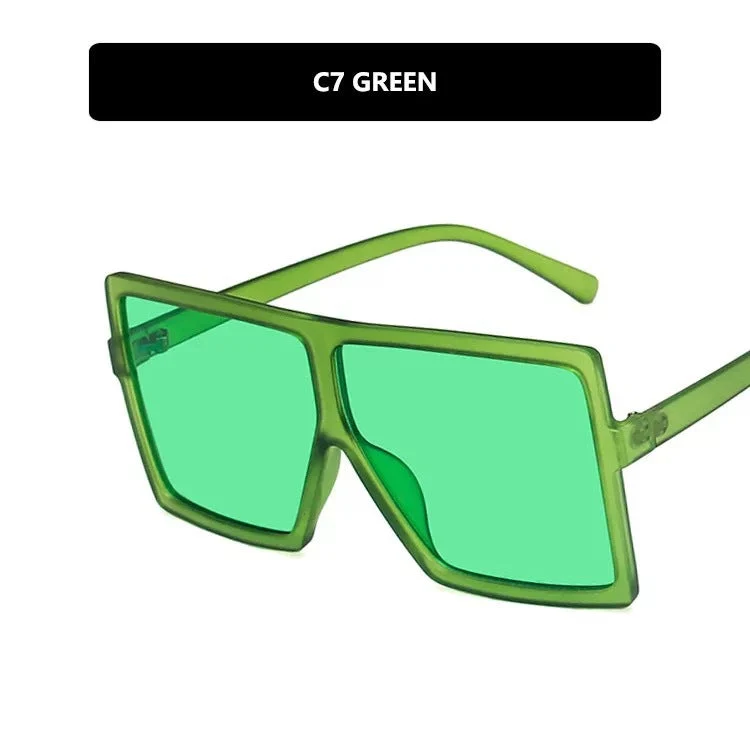 Damer moderne oversized solbrille med transparent ramme og stilige linser Luvikno