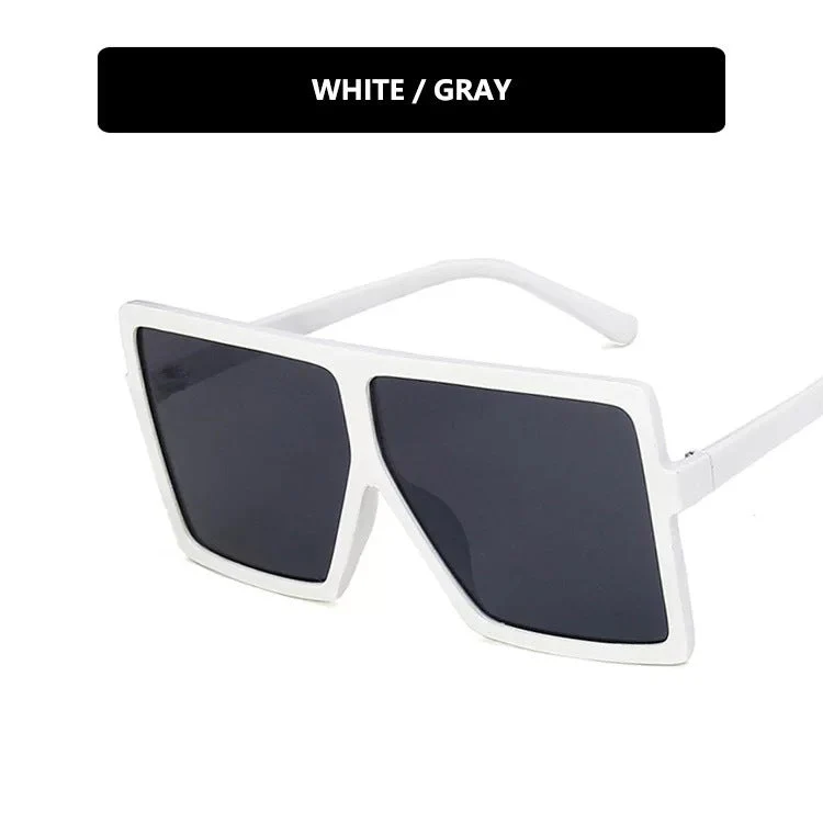 Damer moderne oversized solbrille med transparent ramme og stilige linser Luvikno
