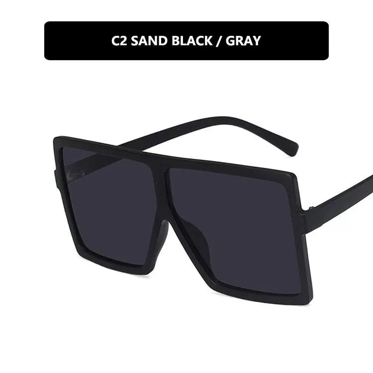 Damer moderne oversized solbrille med transparent ramme og stilige linser Luvikno