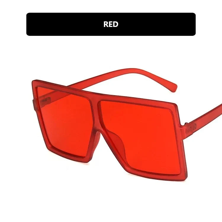 Damer moderne oversized solbrille med transparent ramme og stilige linser Luvikno