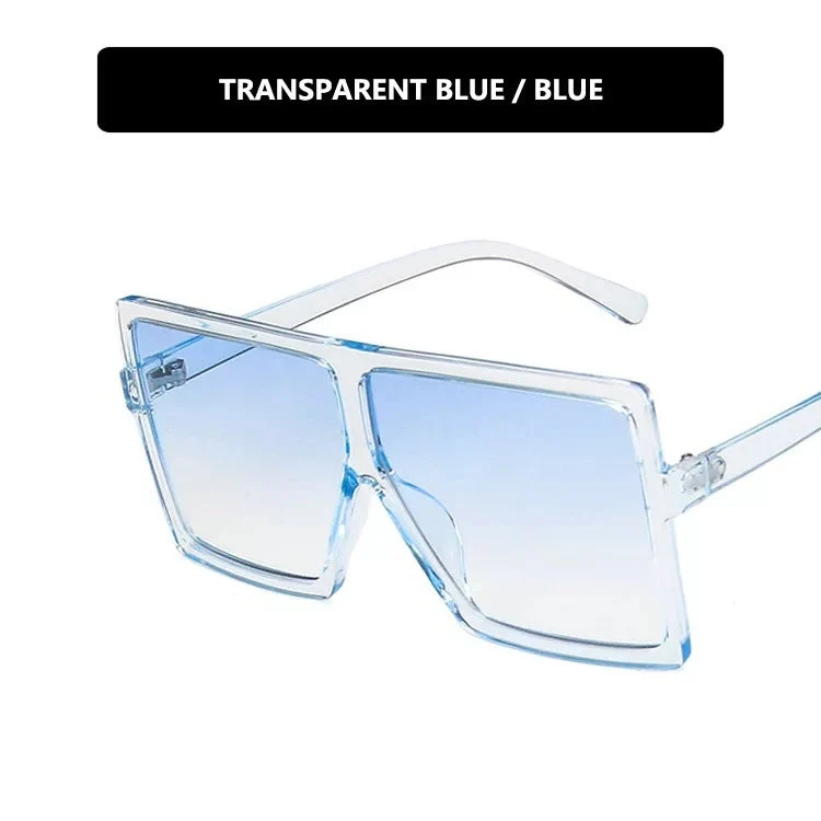 Damer moderne oversized solbrille med transparent ramme og stilige linser Luvikno