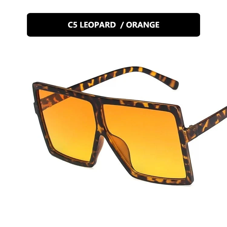 Damer moderne oversized solbrille med transparent ramme og stilige linser Luvikno
