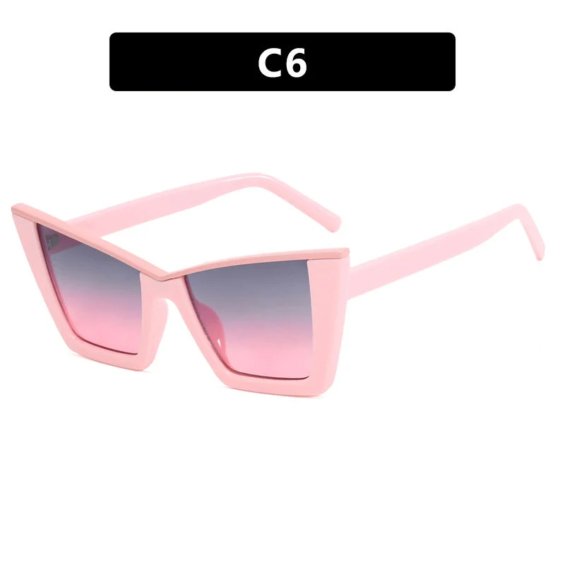 Dame moderne Cat-Eye solbriller med ekspressivt design og beskyttende UV-filter Luvikno