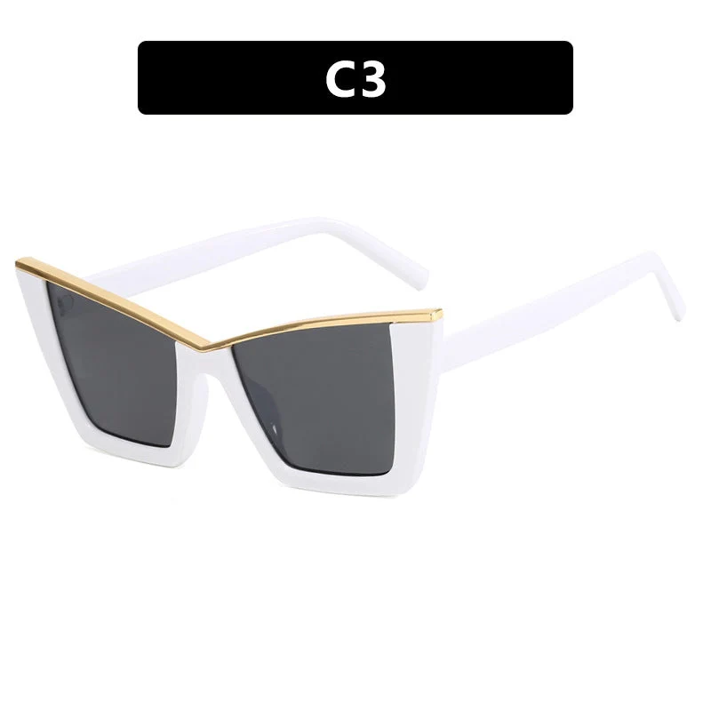Dame moderne Cat-Eye solbriller med ekspressivt design og beskyttende UV-filter Luvikno