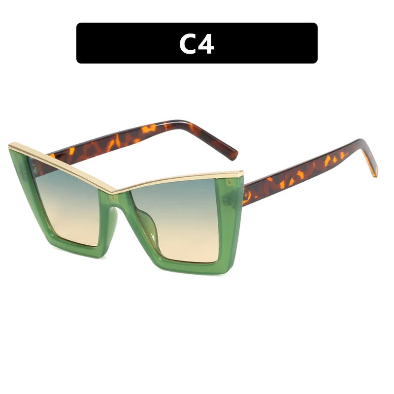 Dame moderne Cat-Eye solbriller med ekspressivt design og beskyttende UV-filter Luvikno