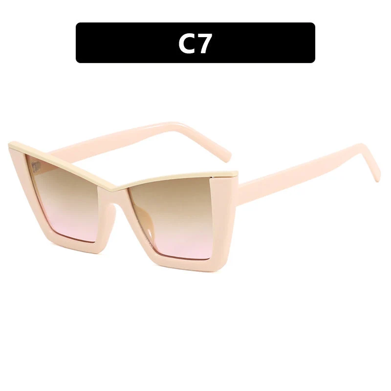 Dame moderne Cat-Eye solbriller med ekspressivt design og beskyttende UV-filter Luvikno