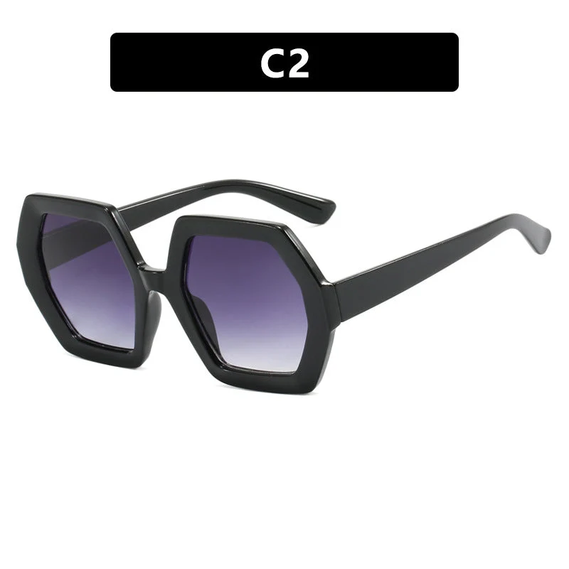 Damer innovativ hexagonal solbrille Luvikno