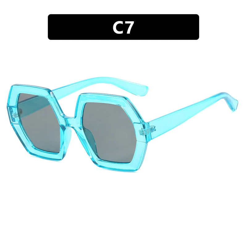Damer innovativ hexagonal solbrille Luvikno