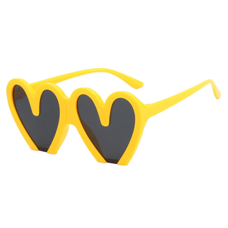 Damer hjerteformet solbrille med robust plastramme og UV-beskyttelse Luvikno