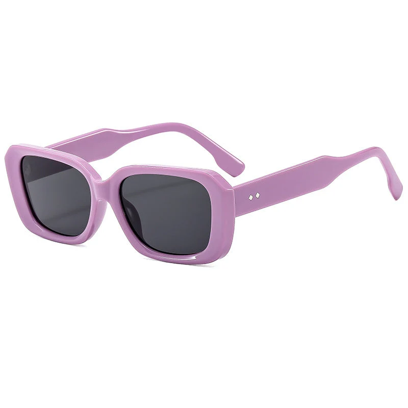 Dame stor firkantet solbrille med robust ramme og UV-beskyttelse Luvikno