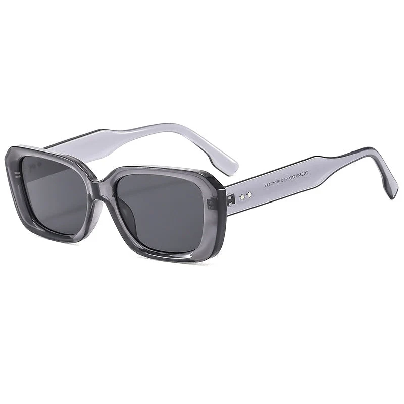 Dame stor firkantet solbrille med robust ramme og UV-beskyttelse Luvikno