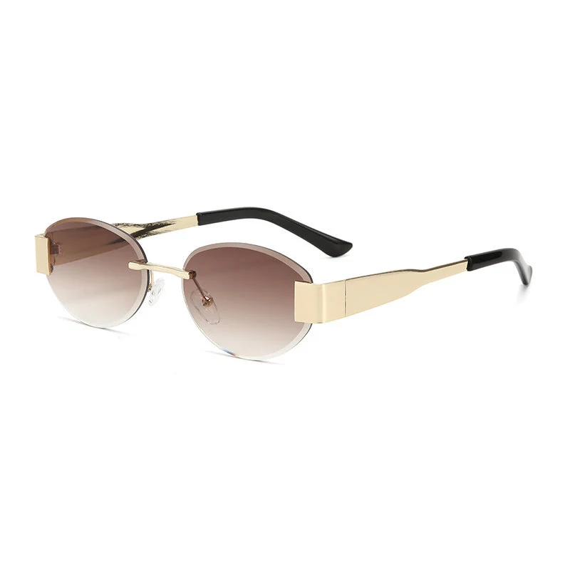 Dame glamorøs solbrille med klar, elegant ramme og beskyttende UV-filter Luvikno