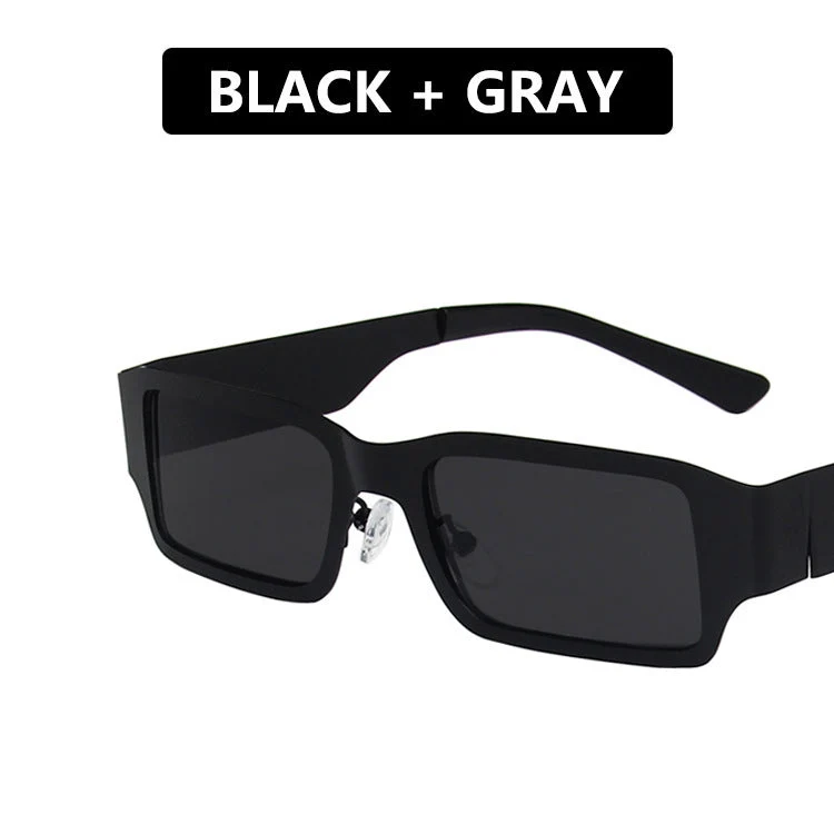 Dame geometrisk solbrille med beskyttende UV-filter og robust metallramme Luvikno