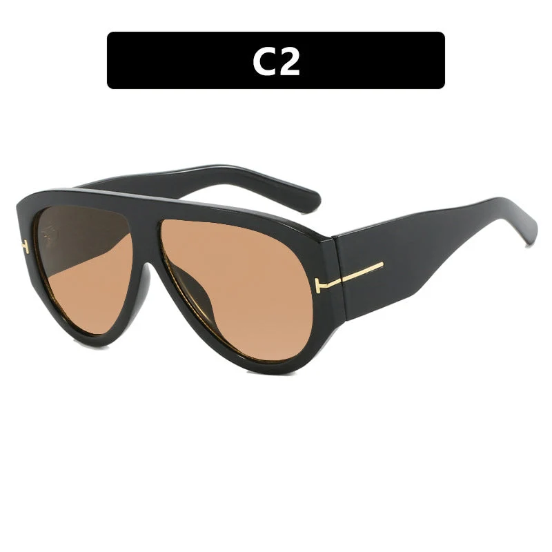 Dame Geometrisk Solbrille med moderne ramme og polariserte glass Luvikno