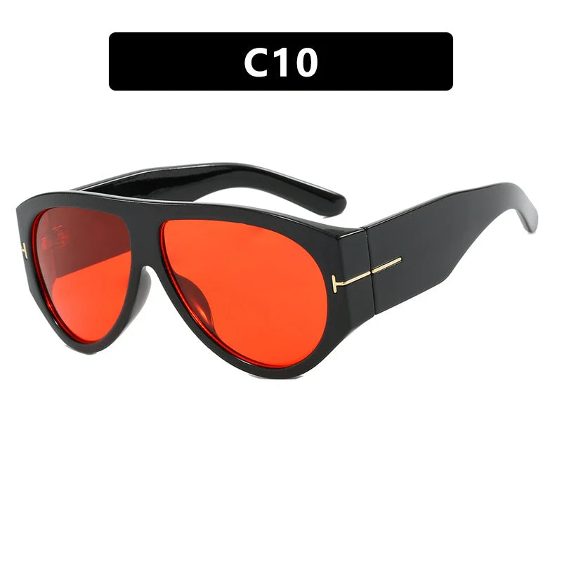 Dame Geometrisk Solbrille med moderne ramme og polariserte glass Luvikno
