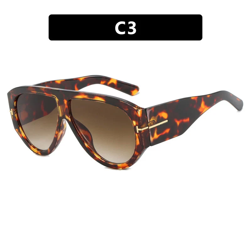 Dame Geometrisk Solbrille med moderne ramme og polariserte glass Luvikno
