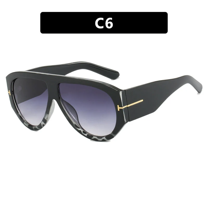 Dame Geometrisk Solbrille med moderne ramme og polariserte glass Luvikno
