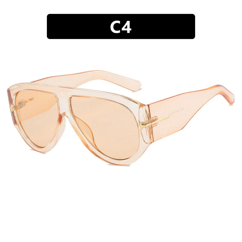 Dame Geometrisk Solbrille med moderne ramme og polariserte glass Luvikno